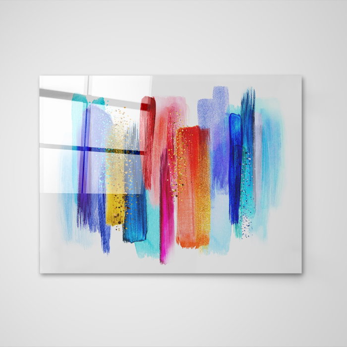 Wallity Cuadro decorativo multicolor de cristal templado 50 x 70 cm